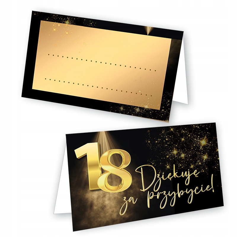 Winietki na Stół na 18 Urodziny Blask - 10 sztuk Bilecik WN_23