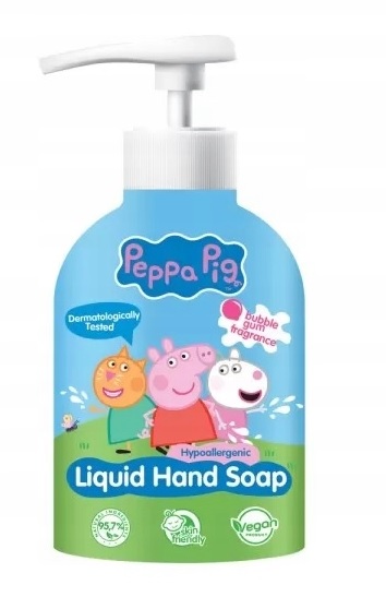 Mydło w płynie z pompką do rąk dla dzieci Peppa Pig 500 ml Świnka