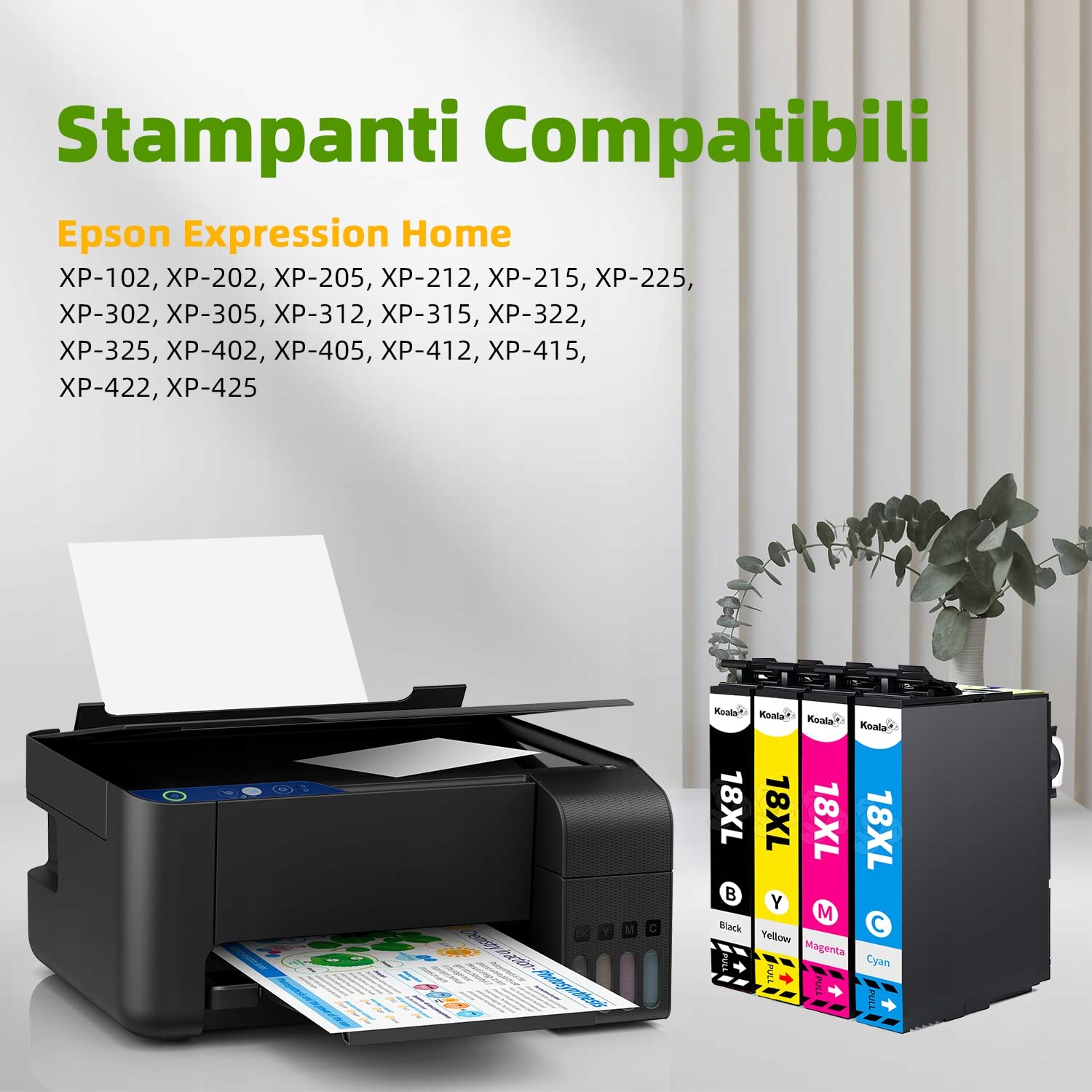 KOALA Zestaw 10 Tuszy Kompatybilnych 18XL Do Epson Expression Home XP — miniatura 2