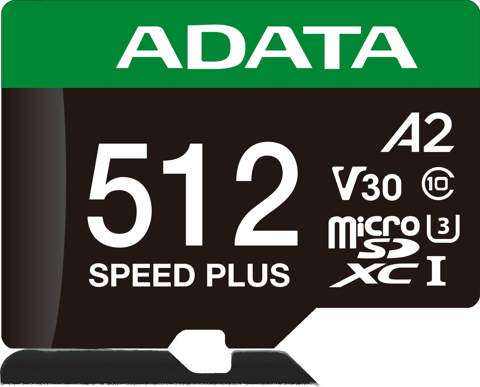 Adata Paměťová karta microSD Speed Plus 512 Gb UHS1 U3 V30 A2 180/160 MB/s
