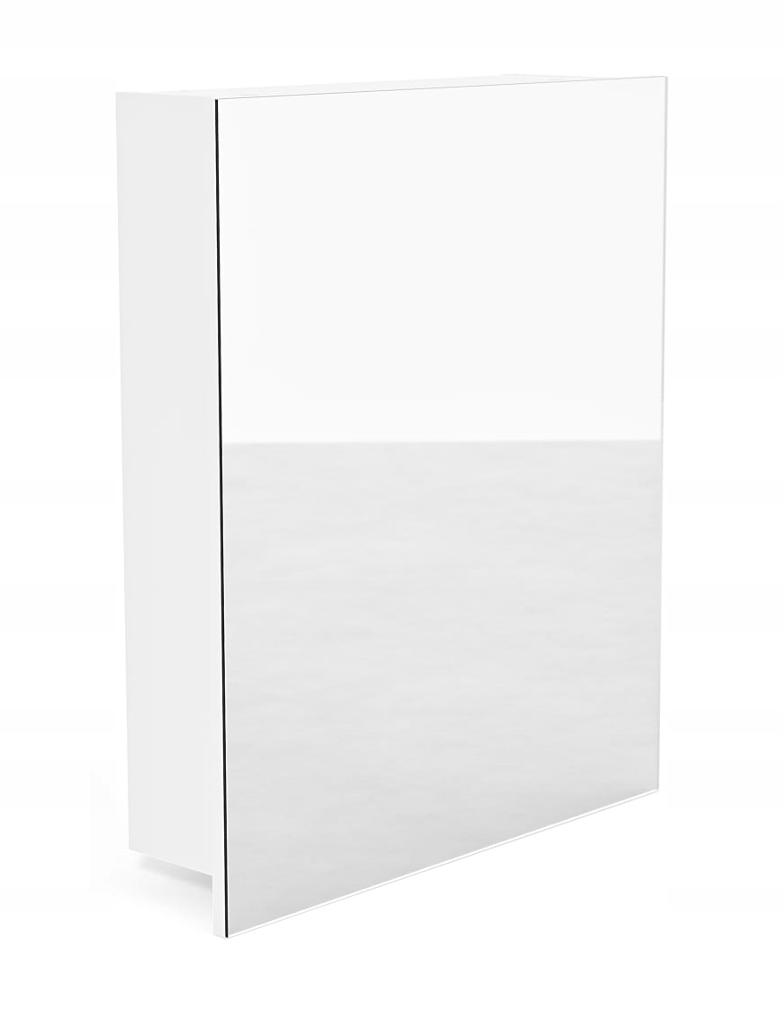 Kúpeľňová Skrinka S Zrkadlom 50 CM Biela Matná