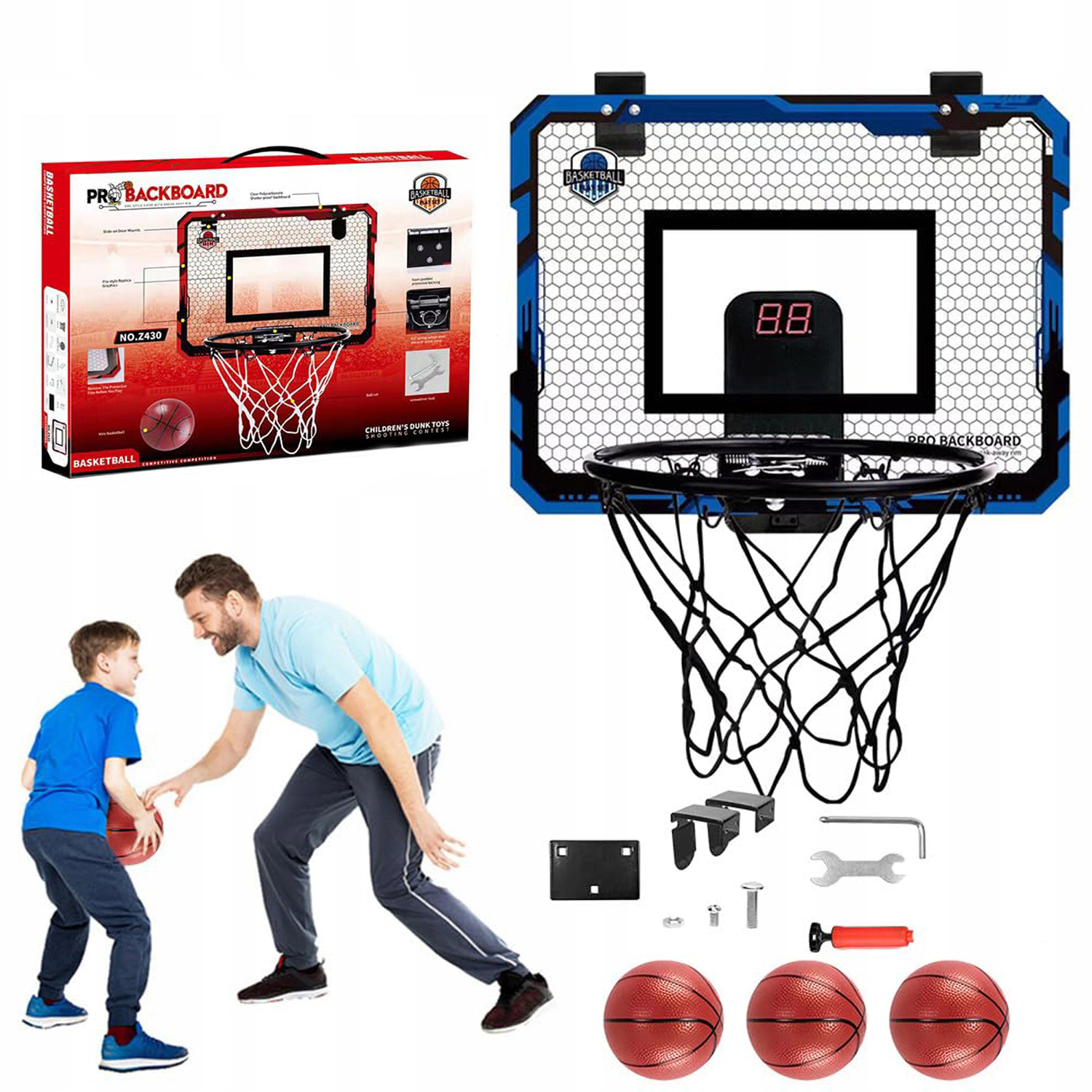 Basketbalová Deska Koš Štít Basketbal Sada 40*30 CM