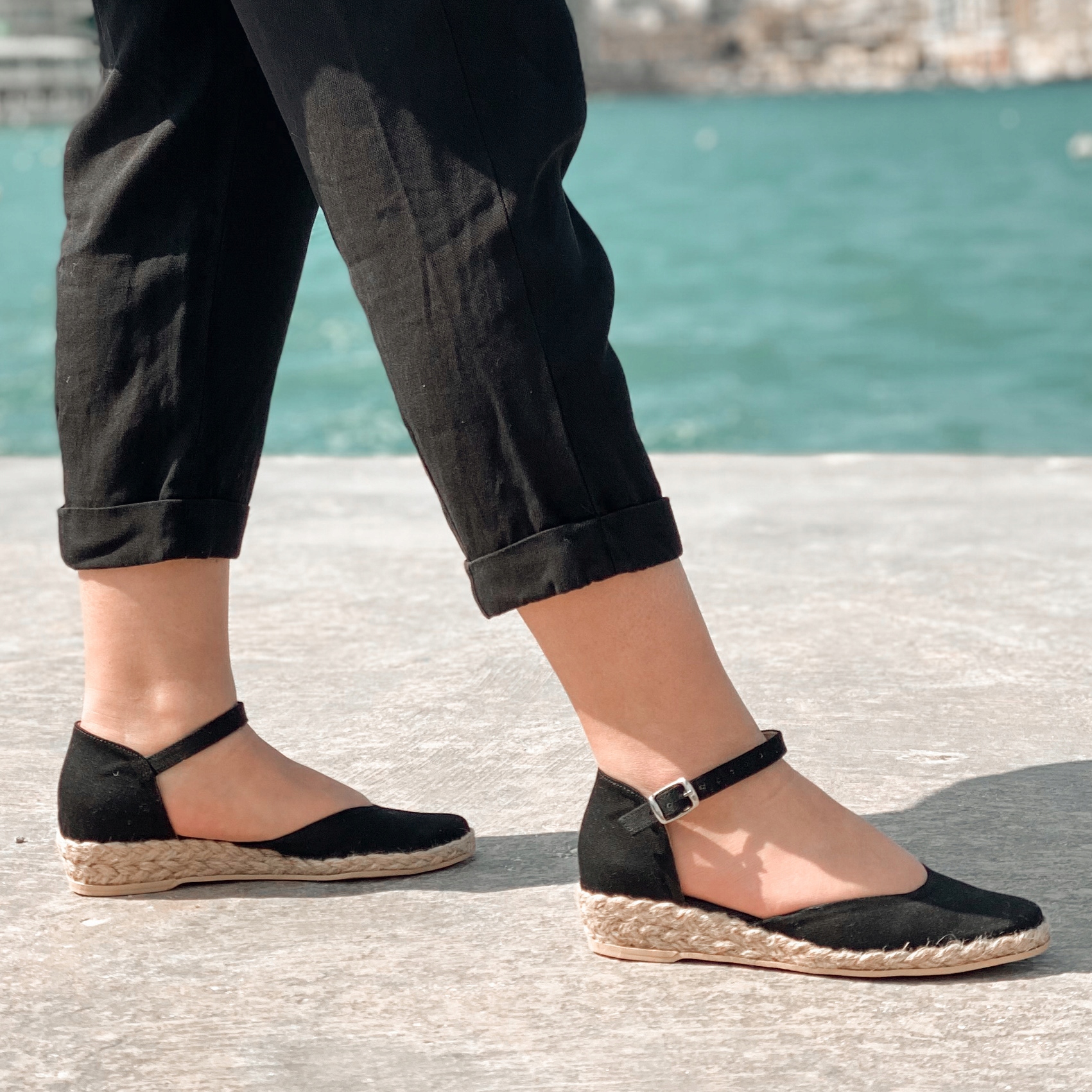 

Espadryle płaskie Spotykanka Czarny Ola 42