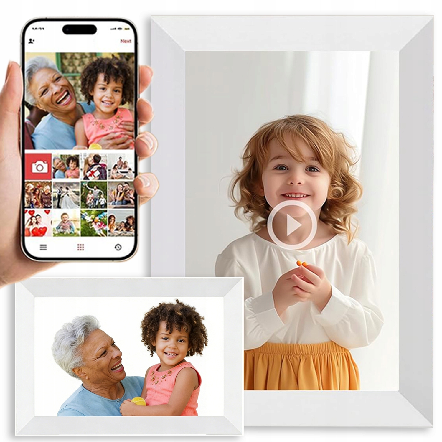 Rámeček Na Fotografie Dotykový Displej Wifi 10,1" Aplikace 32G