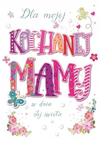 

Dla Mamy Kartki z życzeniami zdobione urocze DK584