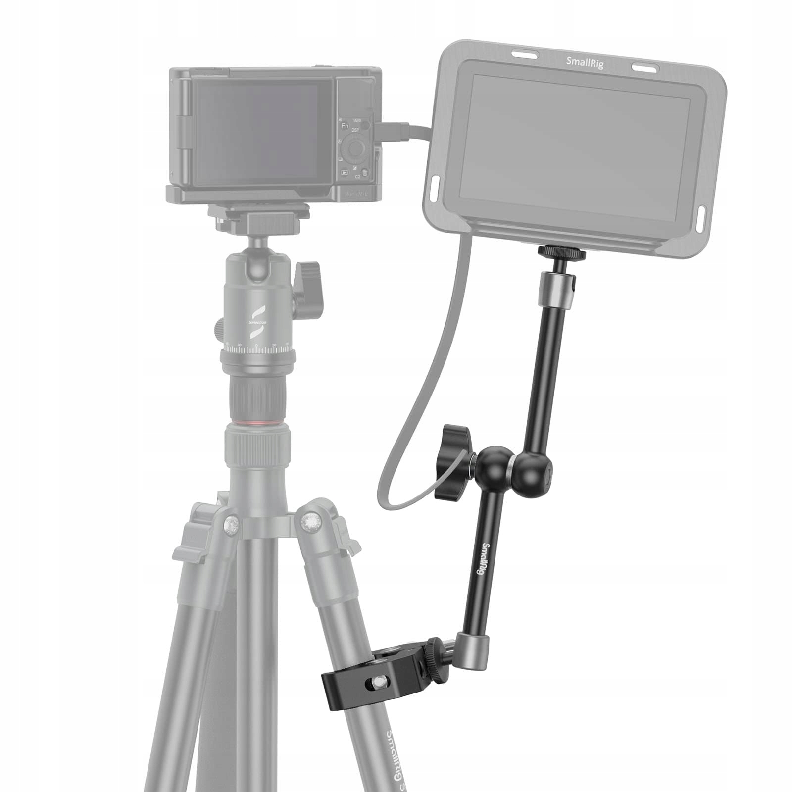 SMALLRIG Super Clamp i Magic Arm 11 cali do Monitora LED Mikrofonu — miniatura 7