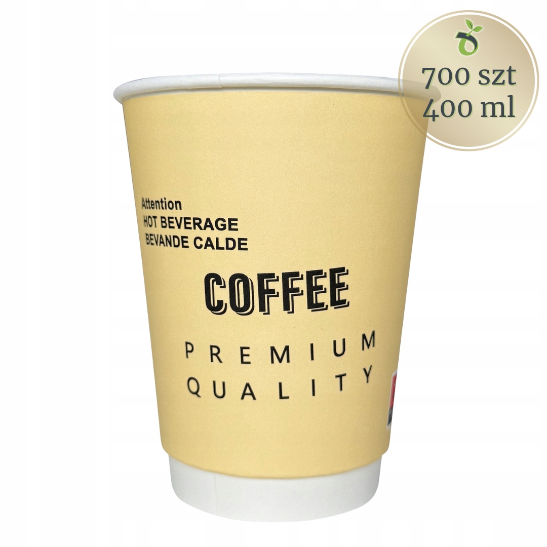 700 ks Papírový hrnek na kávu 400 ml dvouvrstvý Premium Quality