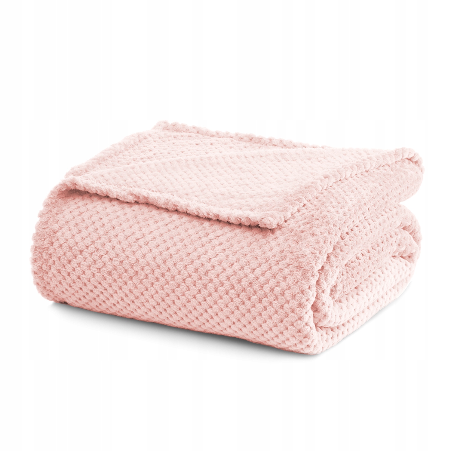 Koc Pikowany 220x240 cm Pudrowy Róż