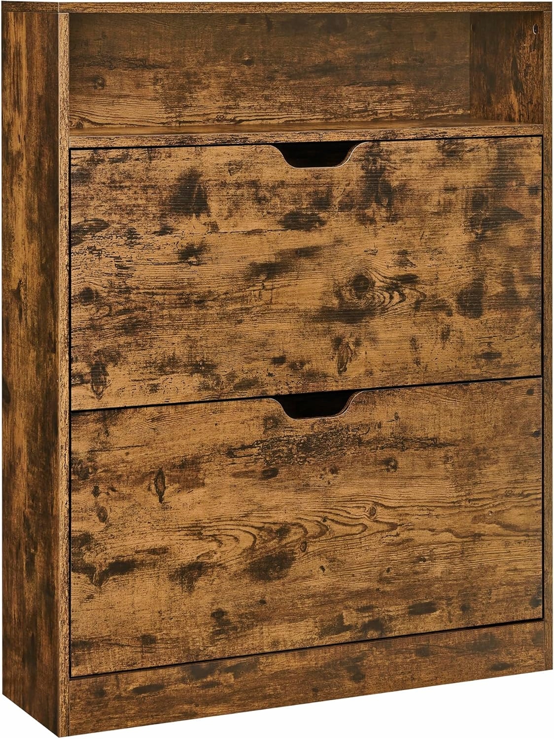 Skrinka na topánky s policami Vasagle 80 x 102 x 24 cm, odtiene hnedej farby