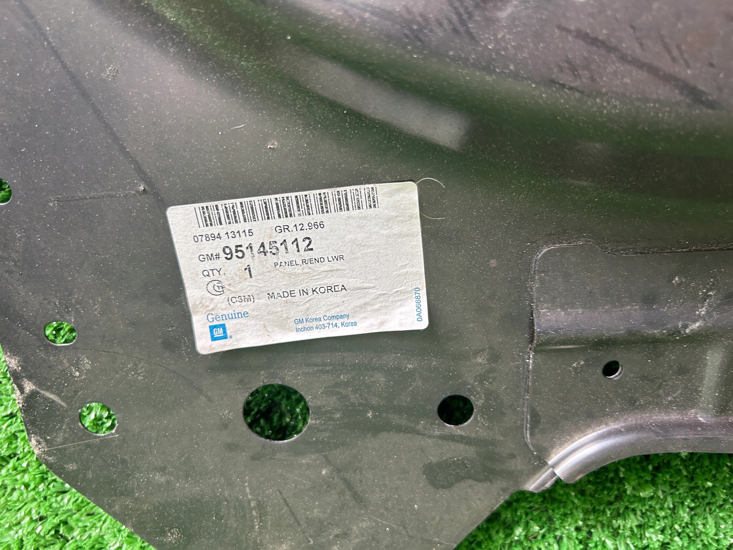 Chevrolet Spark 09- rear panel tylni 95145112