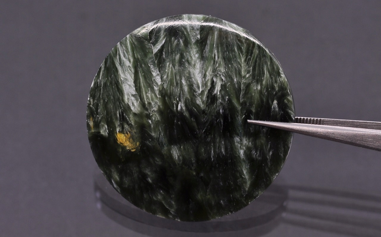 Serafinit deska konvexní kulatá fi 40 mm