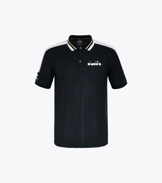 Koszulka męska Diadora Ss Polo Icon black/yellow S