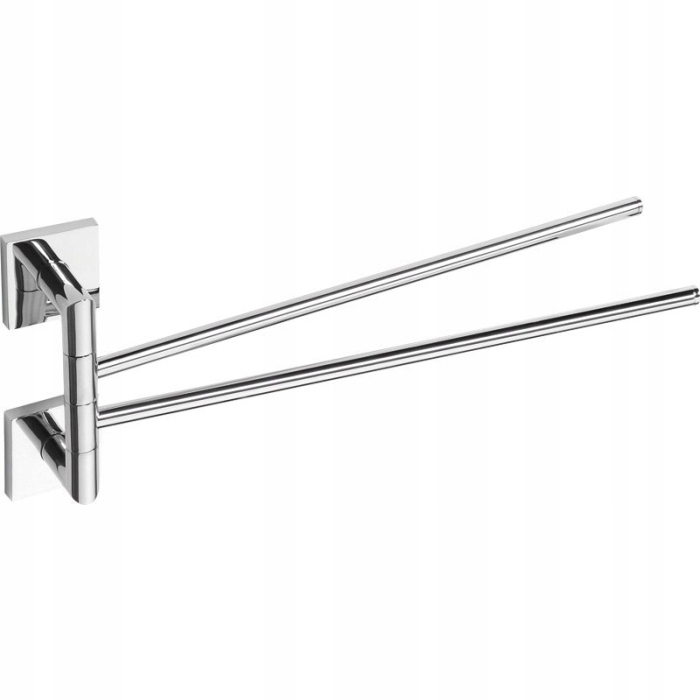 Sapho X-square dvojitý otočný vešiak na uteráky 420 mm, chróm XQ405