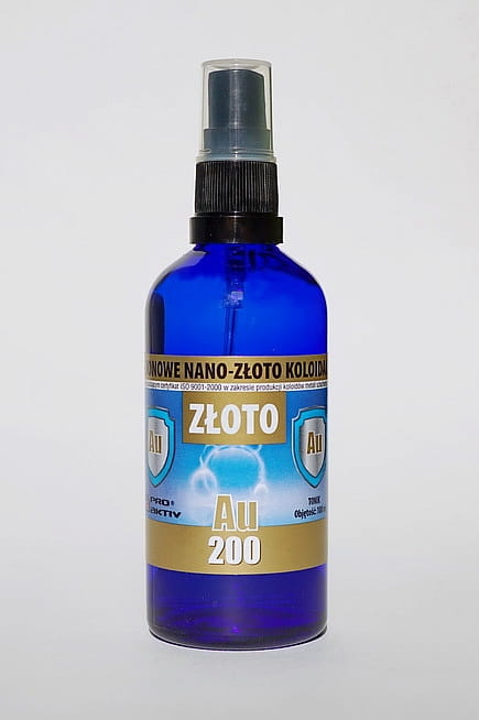 

Niejonowe nano-złoto koloidalne AU200 spray Pro Ak