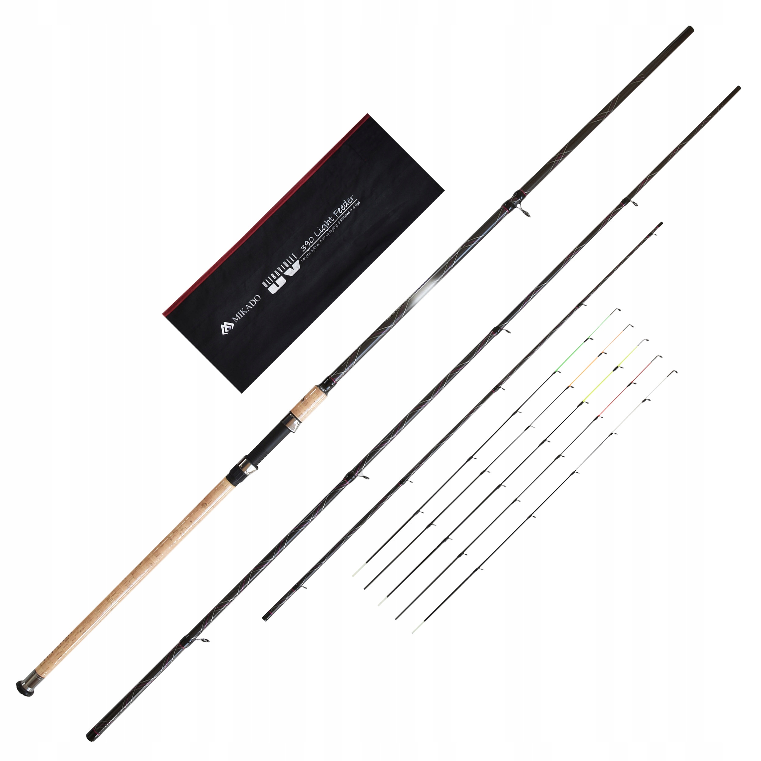 Wędka gruntowa Mikado Ultraviolet Light Feeder 3.90m 0-90g +5 szczytówek