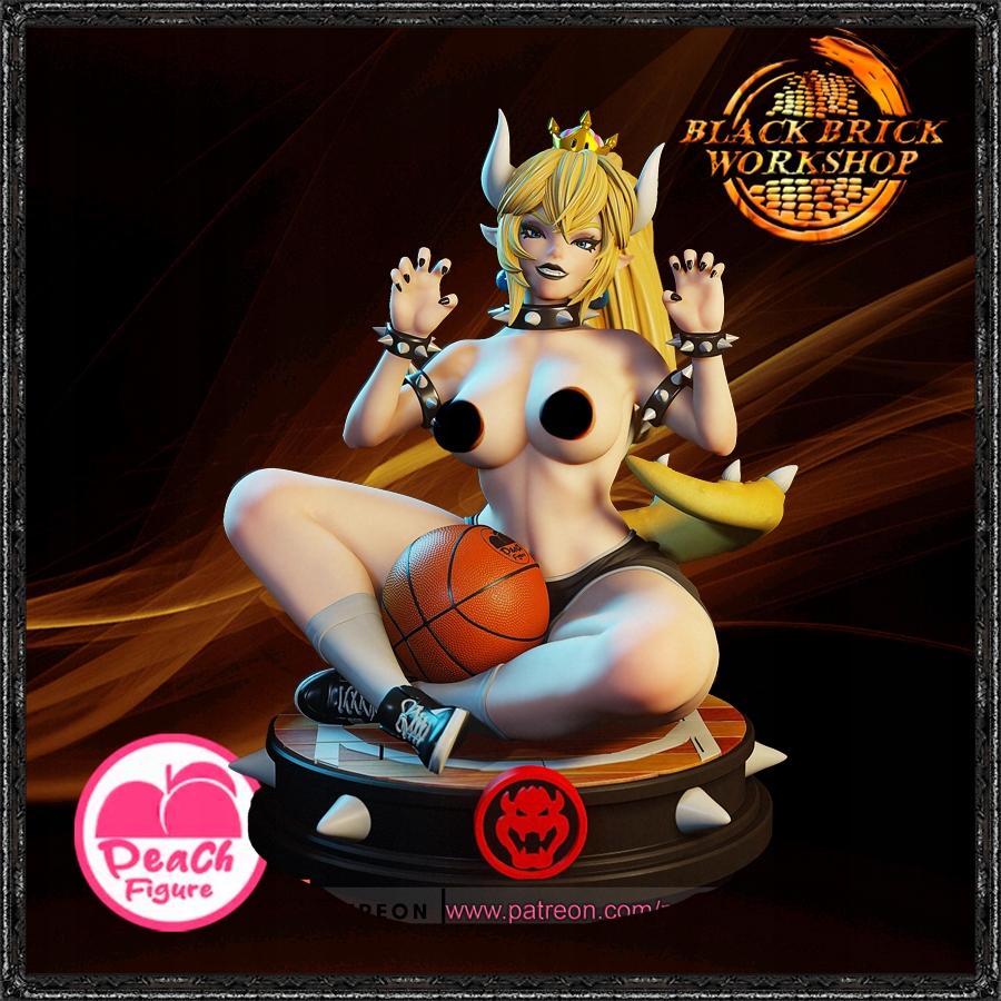 Bowsette Neupravená figurka Princezny Měřítko 1/9 (200 mm) (nsfw) 3D tisk