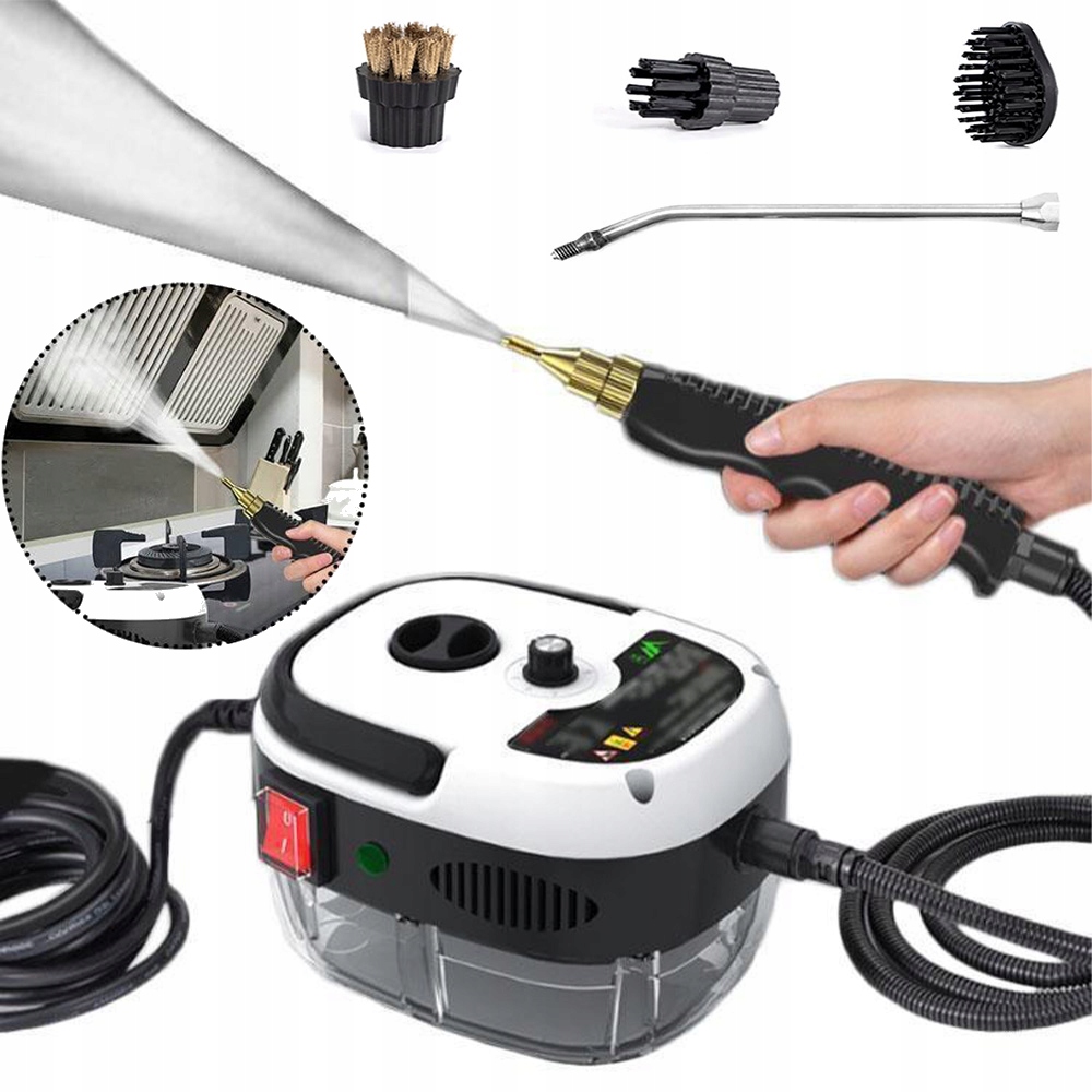 Výkonný Parní Čistič 2500 W 1000 ML, Dezinfekce Při Vysoké Teplotě, Bílý
