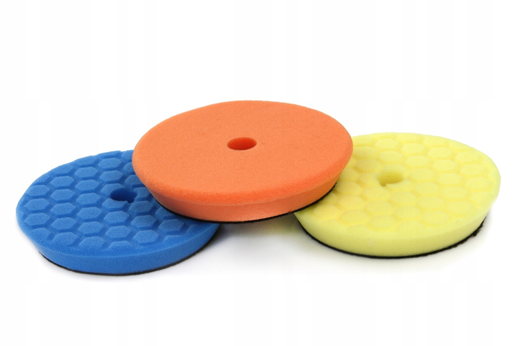 ZESTAW GĄBEK POLERSKICH PADÓW 150 MM POLEROWANIE GĄBKI RZEP