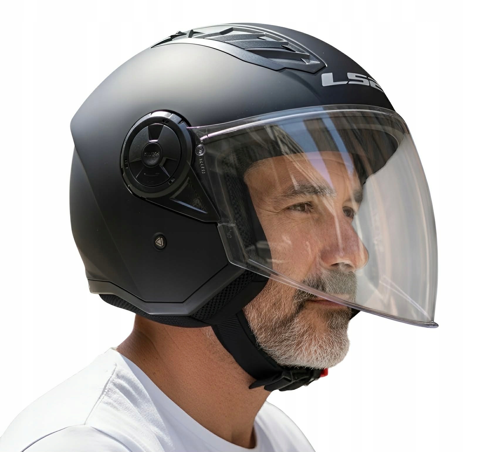 LS2 Kask Motocyklowy Otwarty Ece Airflow II Czarny XXL Choper Skuter+gratis