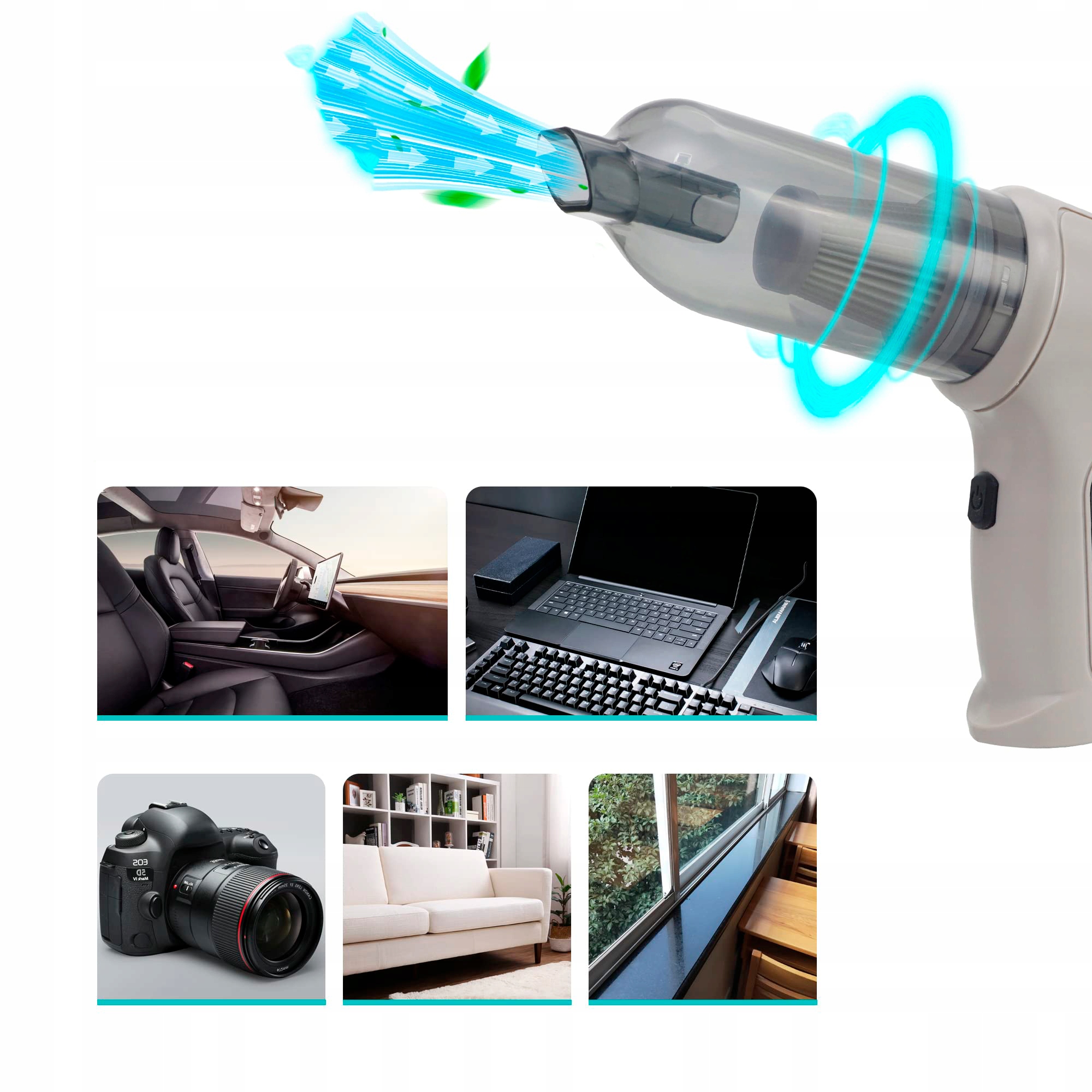120 W MOCNY ODKURZACZ RĘCZNY I DMUCHAWA, BEZPRZEWODOWY, DO SAMOCHODOWY Producent inny