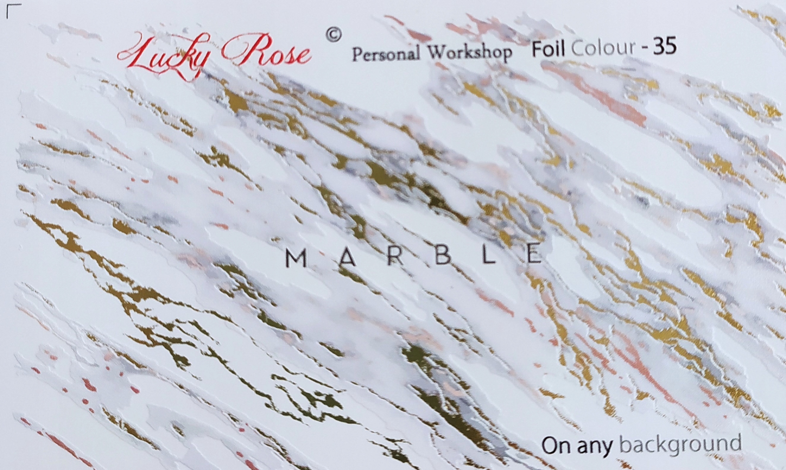 NAKLEJKI NA PAZNOKCIE LUCKY ROSE FOLIA C.GOLD-35