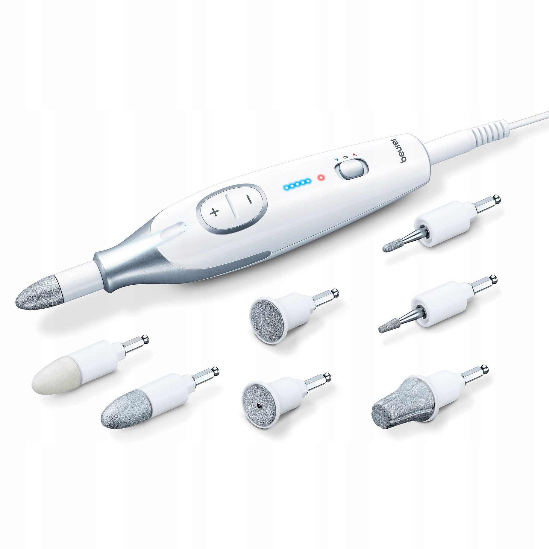 Frezarka do paznokci Beurer MP42 zestaw manicure i pedicure 7 KOŃCÓWEK Model MP 42