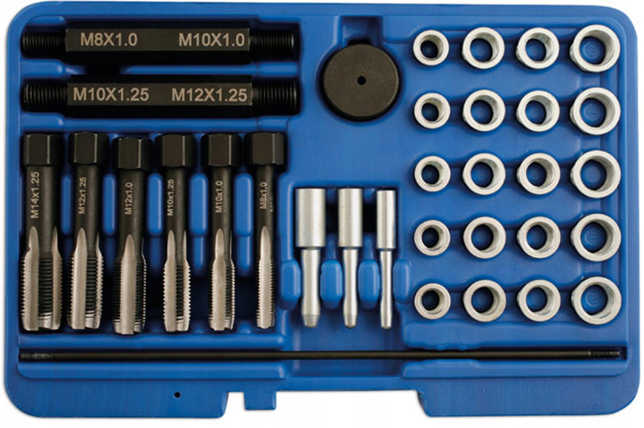 Súprava na opravu závitov žhaviacich sviečok M8x1, M10x1, M10x1.25, M12x1.25, 33