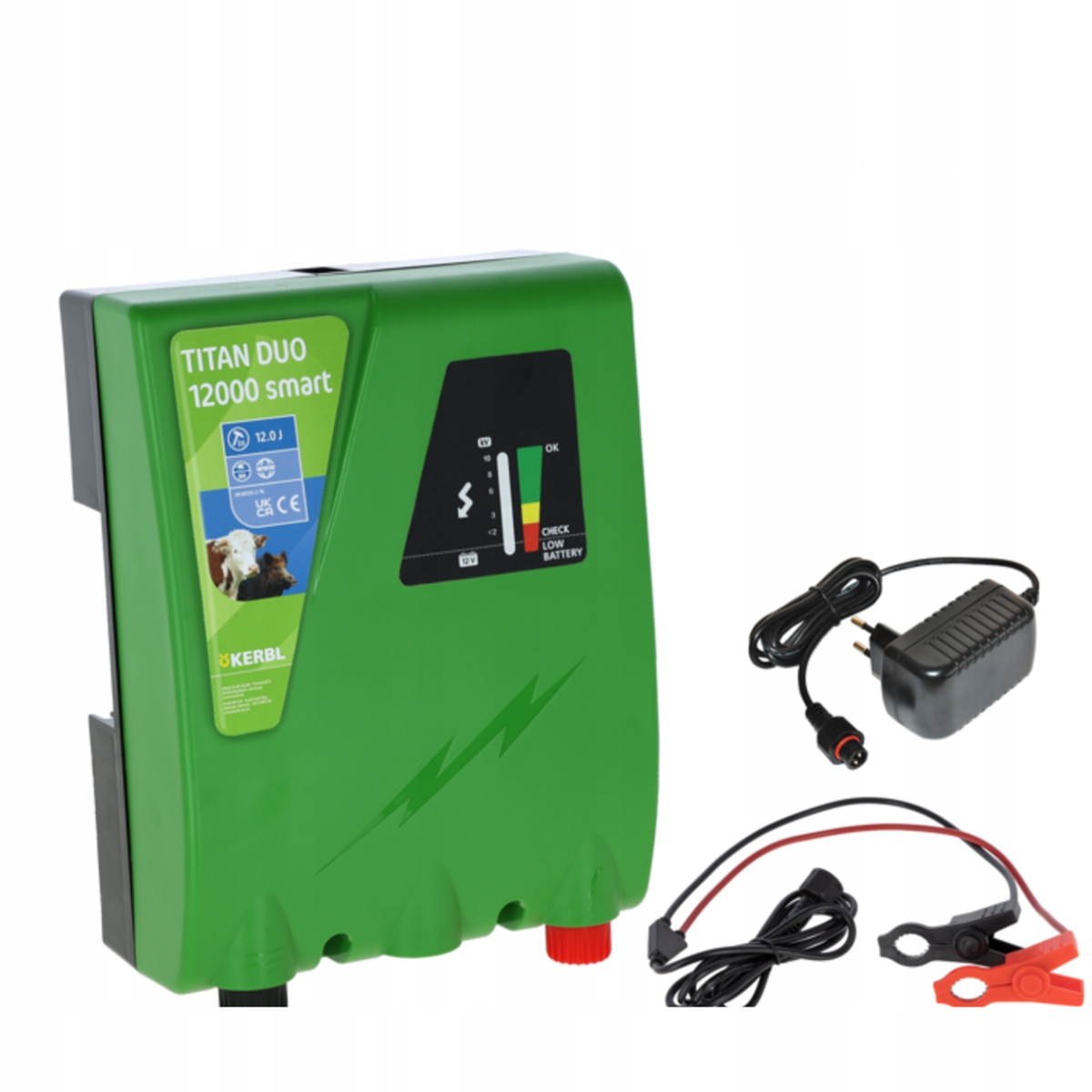 Univerzální Elektrizátor Titan Duo 1200 Pro Koně Skotu Smart 12J Kerbl