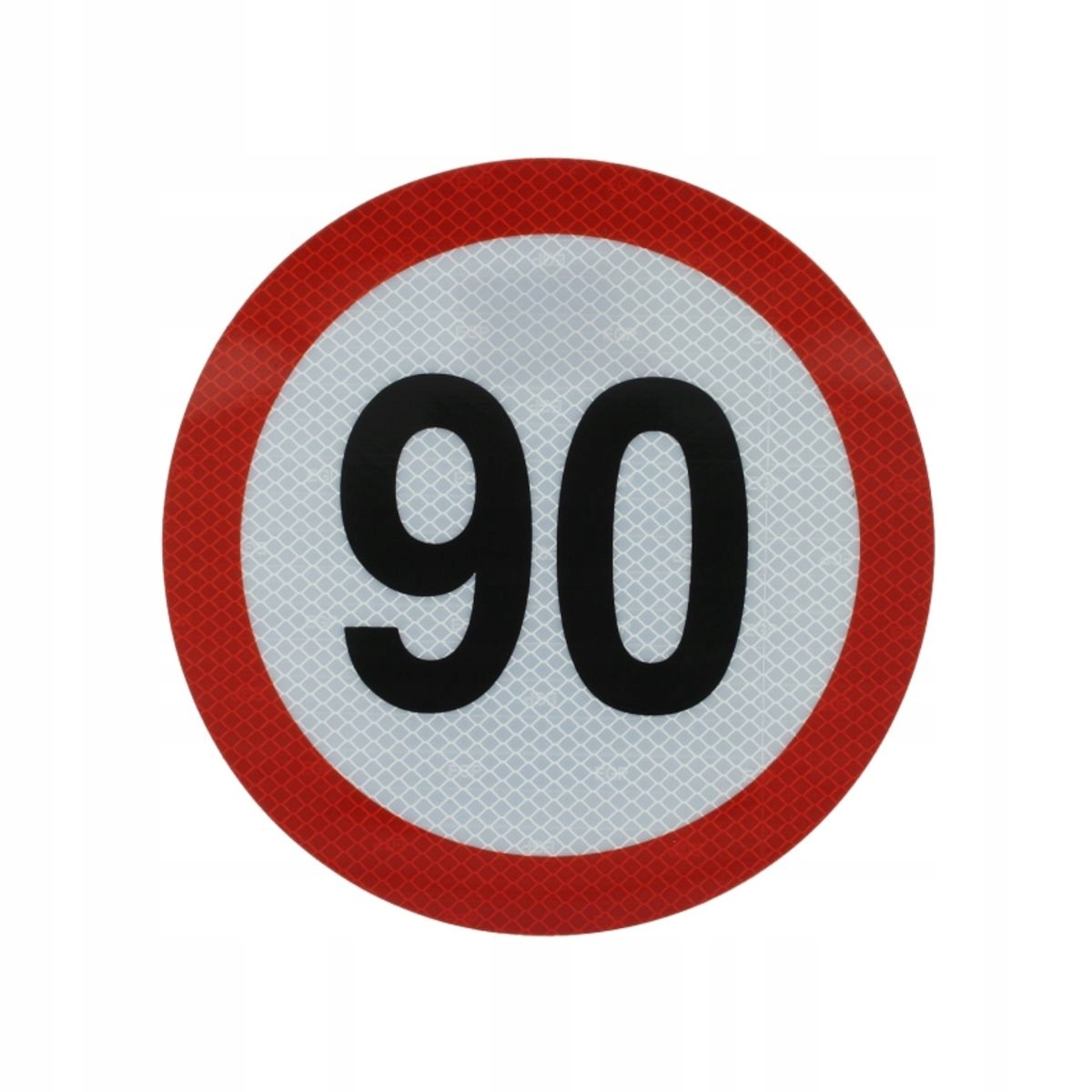 

Naklejka/nalepka prędkości 90km/h śr. 20 cm, odbla