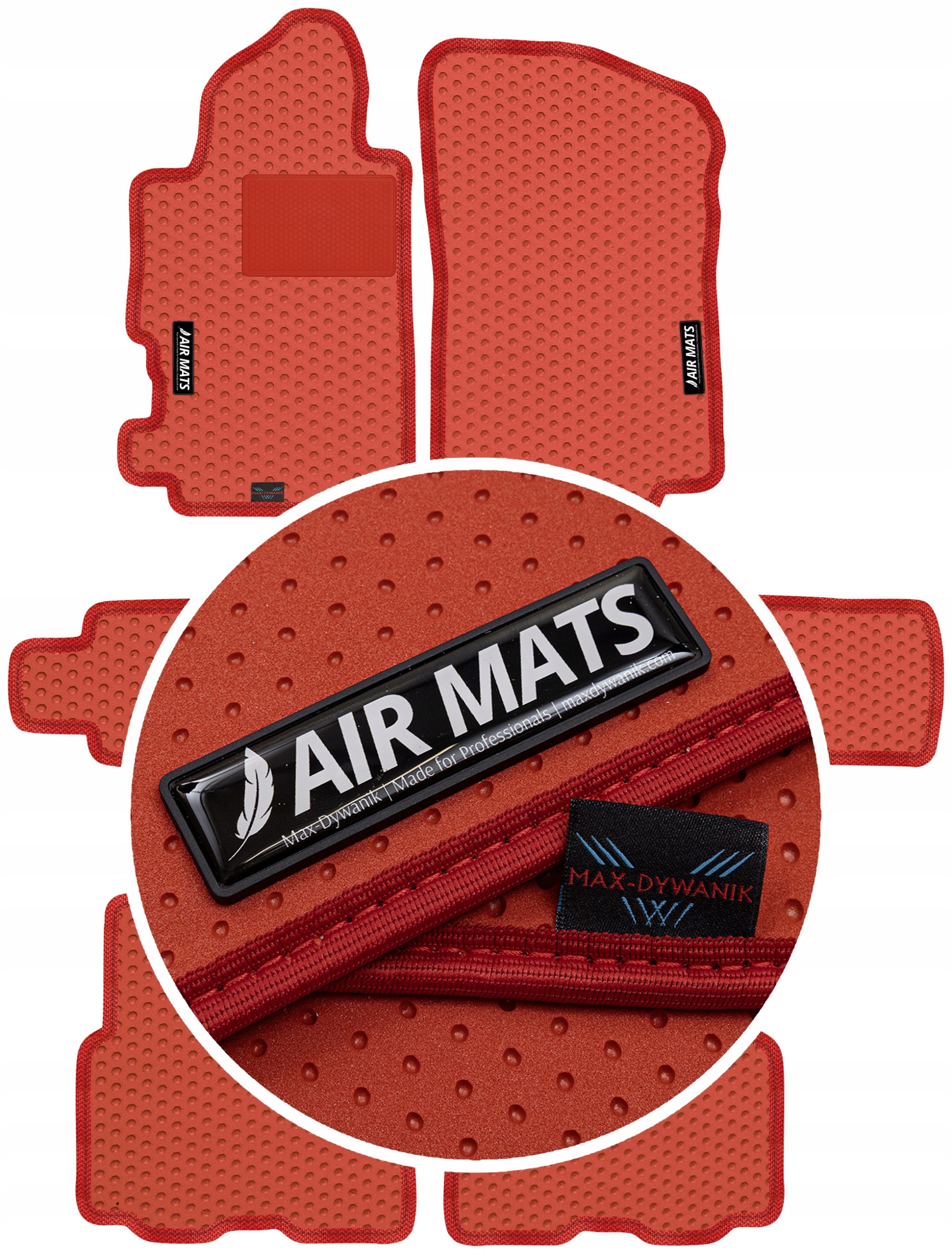 Honda Fr-v 2005-2009 Gumové rohože Air Mats Červené
