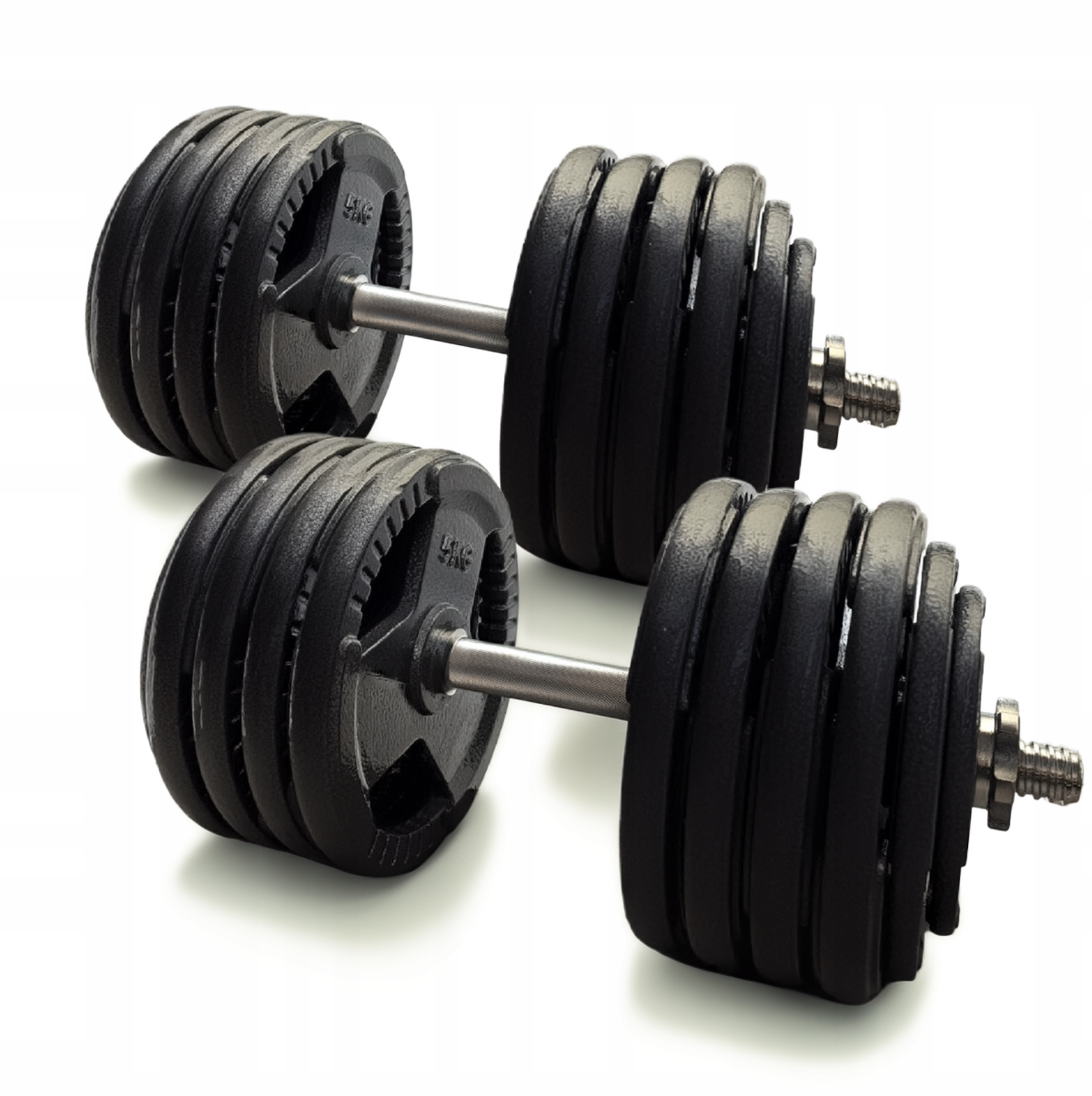 Hantle Żeliwne 2x50 kg gryf Talerze zestaw regulowane do ćwiczeń tri grip