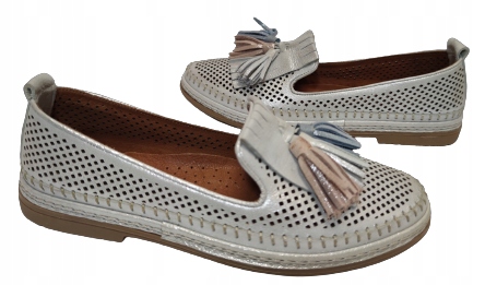 komfort mokasíny Chwost Venezia 02076 stříbro r38