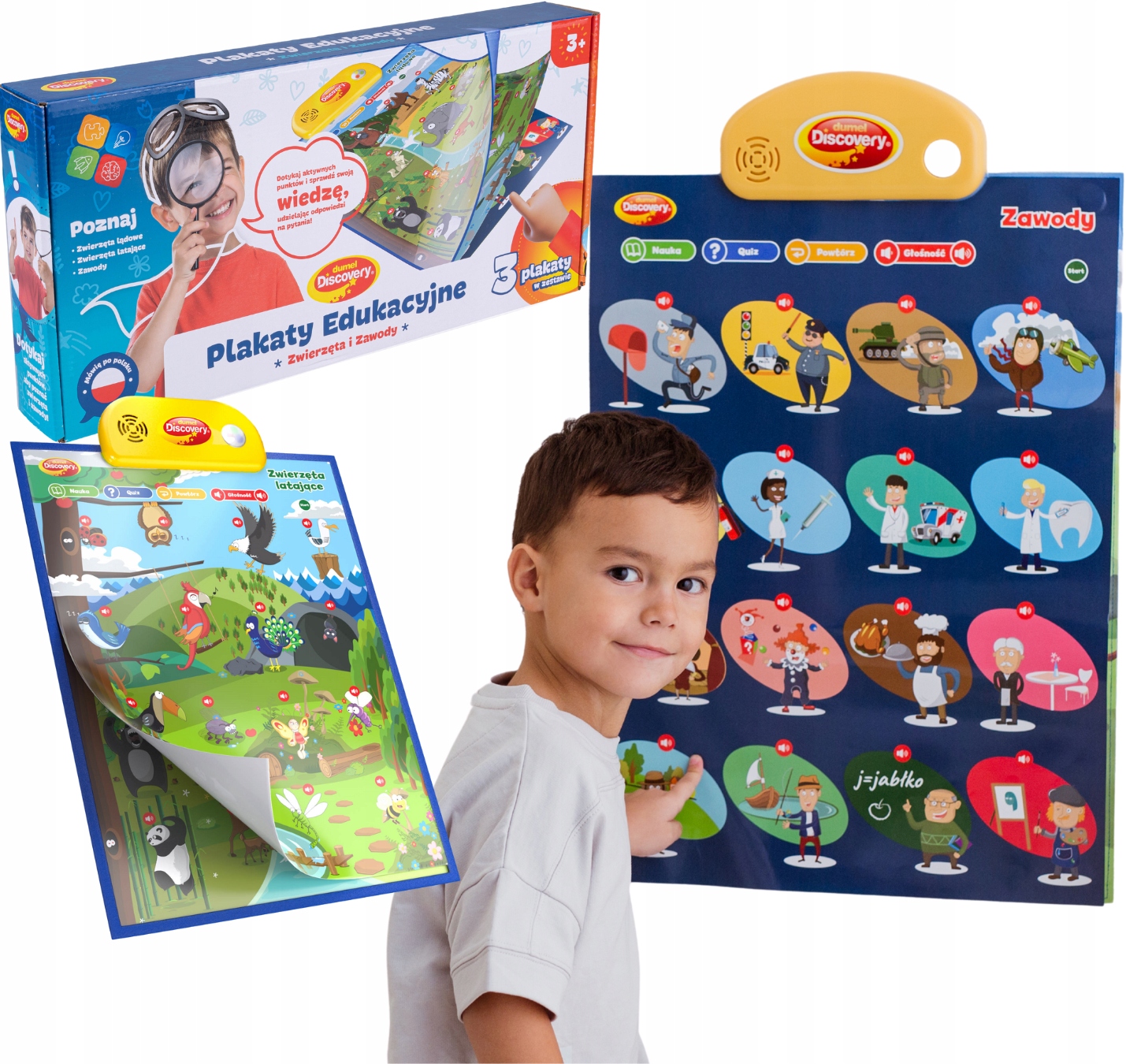 

Dumel Edukacyjne plakaty Zwierzęta Zawody Nauka 3+