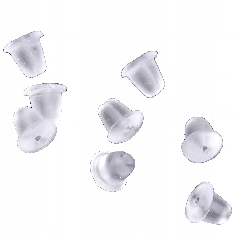 150x Zatyczki Silikonowe do bigli kolczyków 3x5 mm Dzwonki
