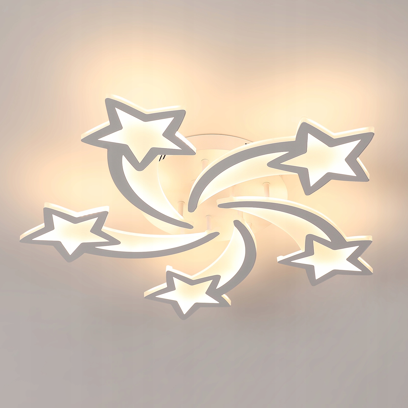 Lampa Sufitowa Wisząca Led Nowoczesne Do Sypialni Biała 60W 3000K