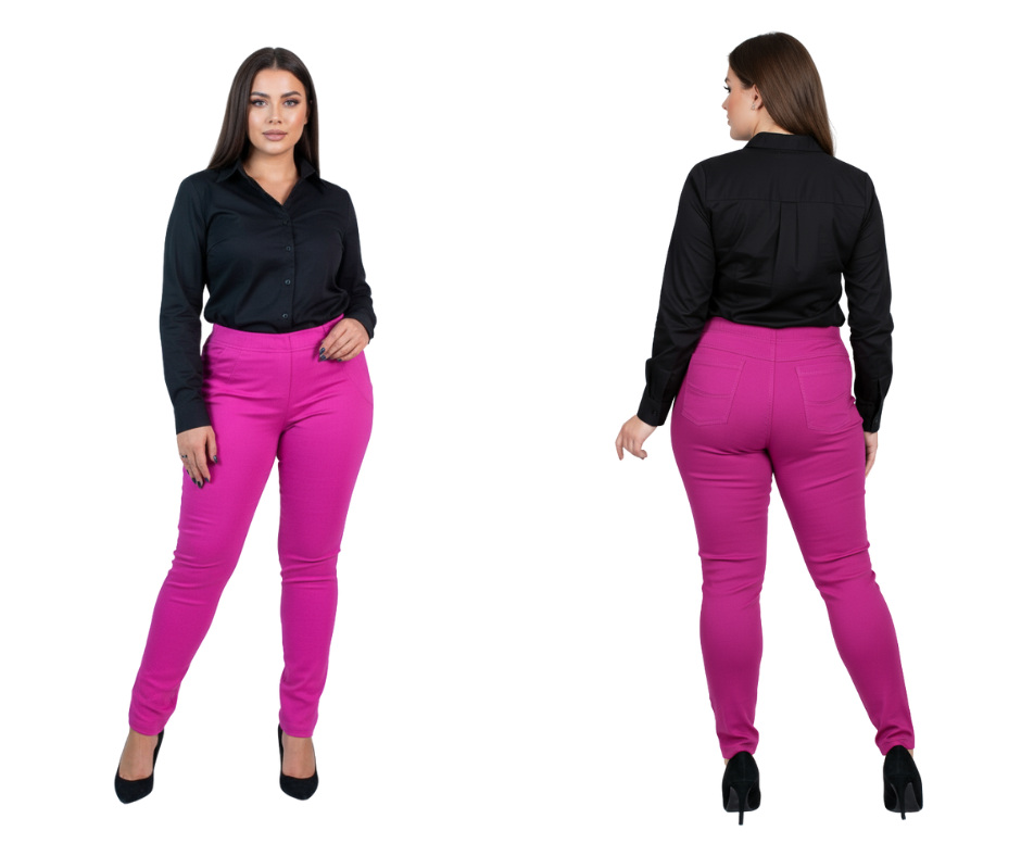 Kalhoty zúžená nohavice Cevlar barva fuchsiová velikost 42