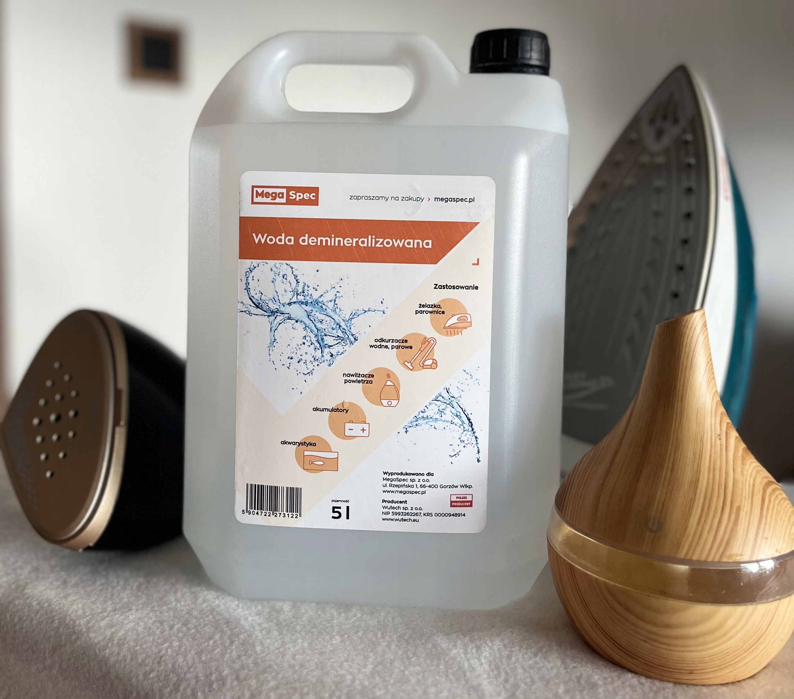 Woda demineralizowana destylowana 5L Megaspec Producent bez marki