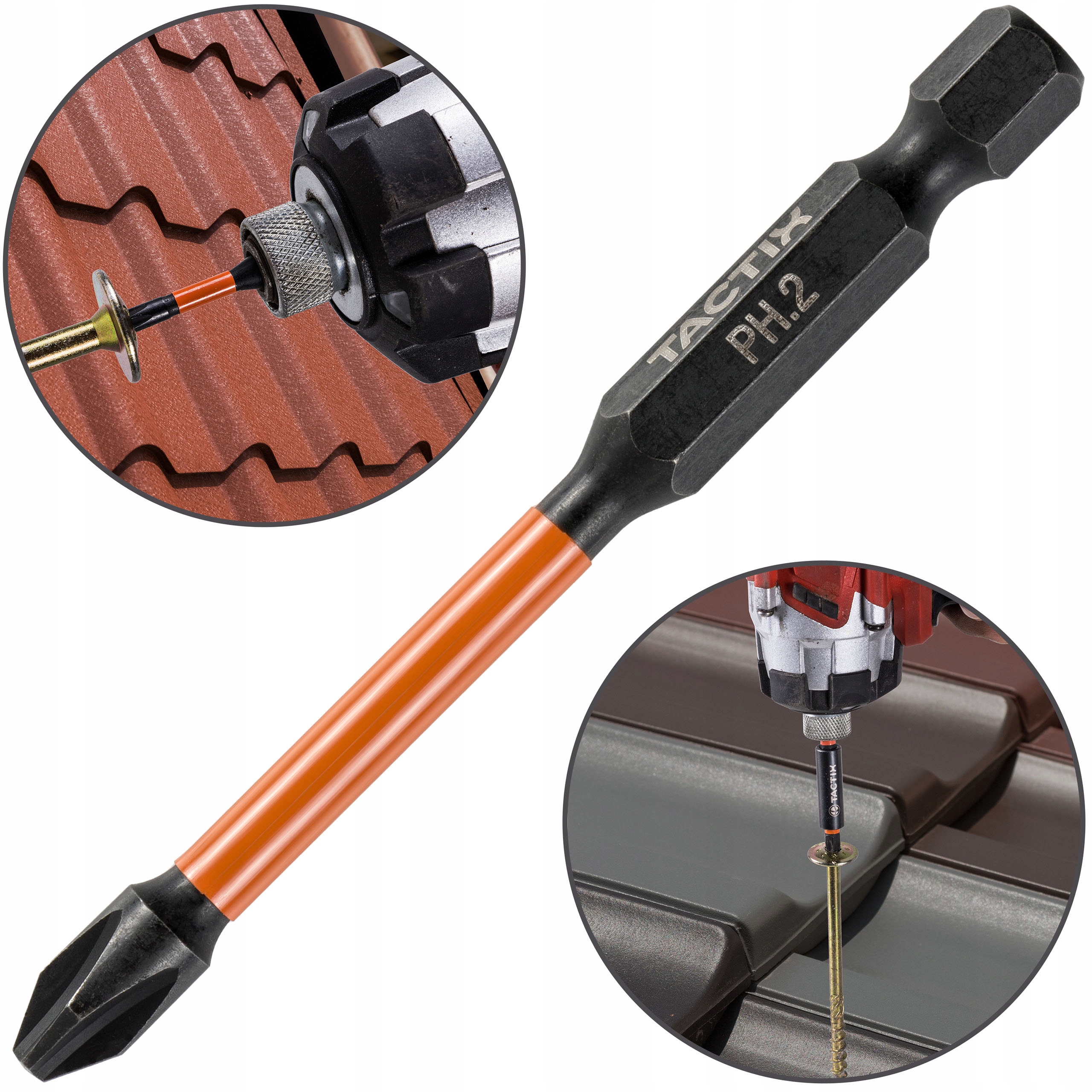 BIT UDAROWY IMPACT TACTIX 75MM końcówka PH2 Typ grotu Philips