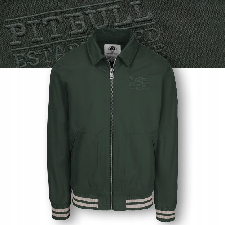 Męska Kurtka przejściowa Pitbull Pioneer Kurtka typu Harrington Bawełna
