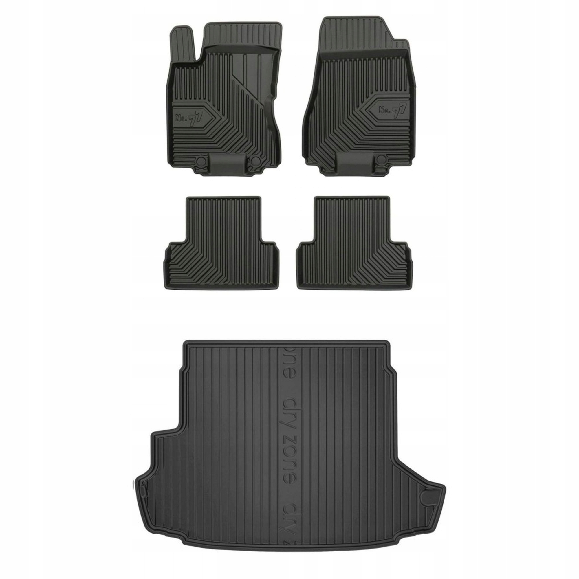 Gumová sada kobercov a rohoží Nissan X-Trail II 2008-2013 s organizérom