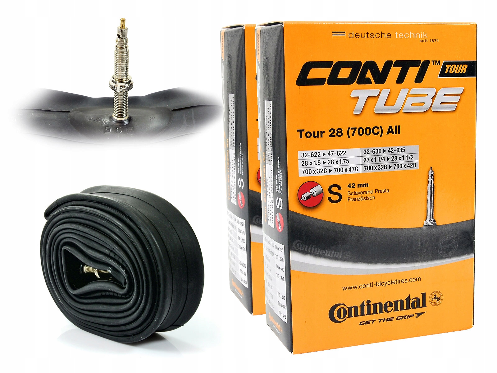 

Para Dętek Tour Continental 28 x 1,25-1,75 presta