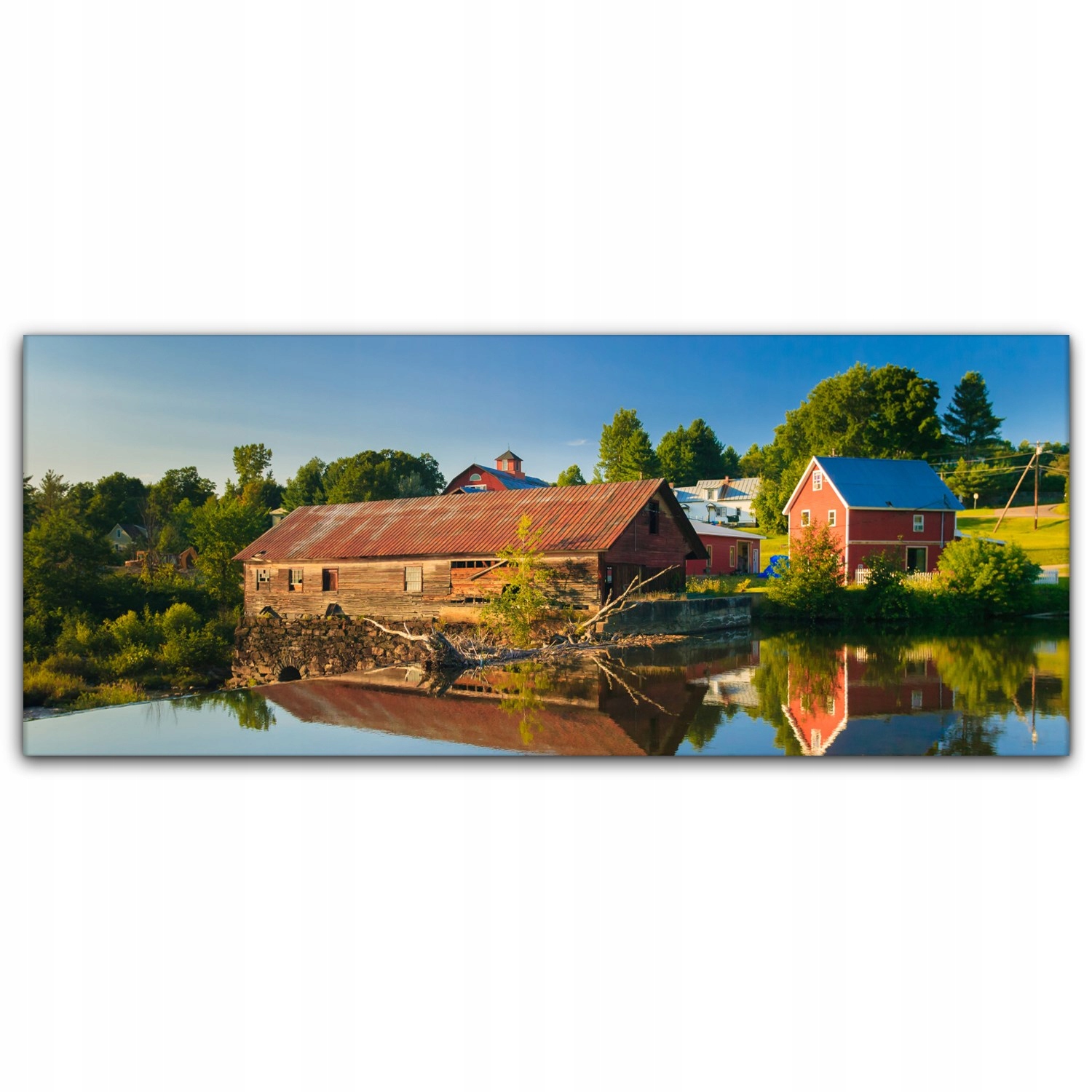 

Obraz canvas na ścianę 125x50 Młyn Wieś Farma Pole