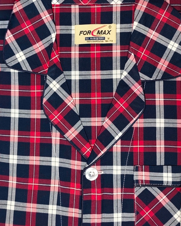 pánské rozepínací pyžamo Kratka Červená/námořnická Modrá velikost XXL