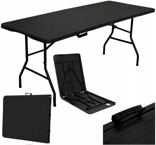 Składany Stół Turystyczny Nils Camp 180cm Cateringowy Walizka Antracyt 150