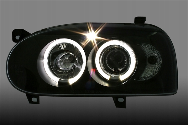 Купить глазки на фары. Angel Eye Headlight VW Golf 2. VW Golf 4 фары Angel Eyes хром. Golf 3 ангельские глазки. Фары гольф 3 ангельские глазки.