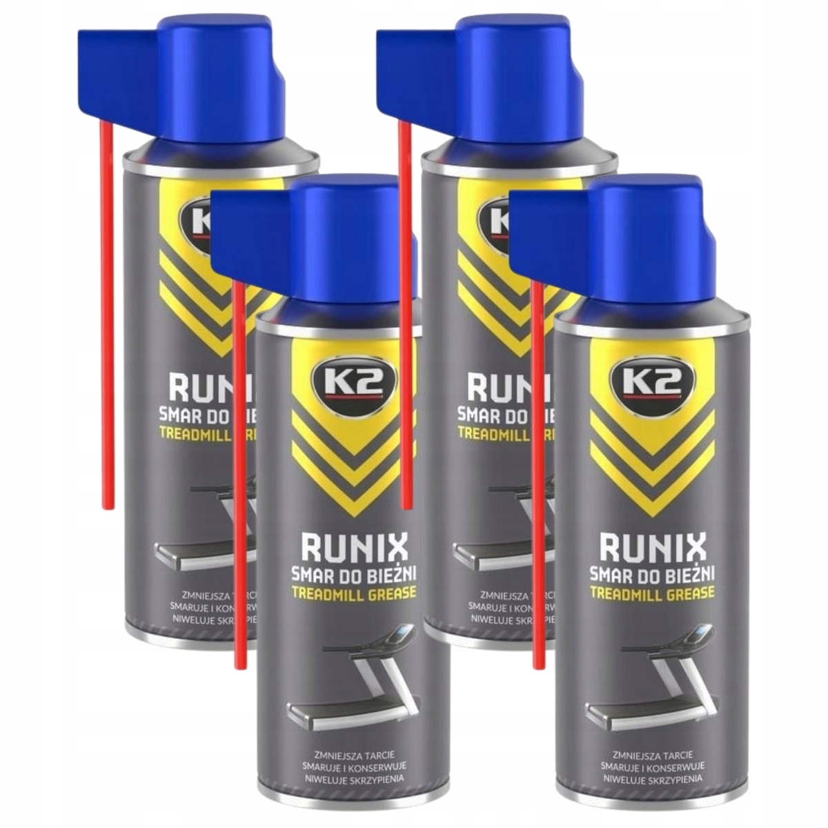 4x Smar silikonowy do Bieżni Elektrycznej Treningowej K2 Runix 400ML