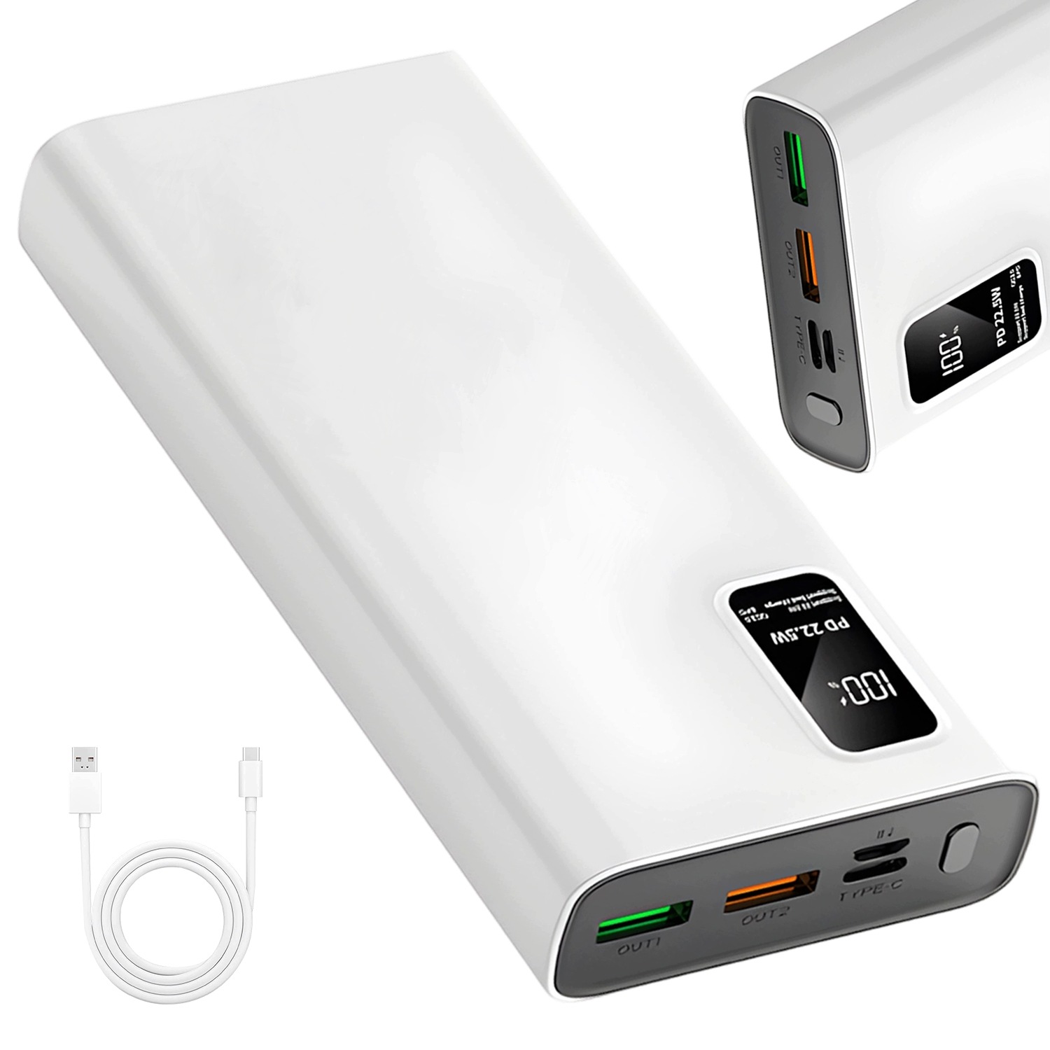 50000 Mah Power Bank Pd22.5W Rychlé nabíjení pro telefon a tablet