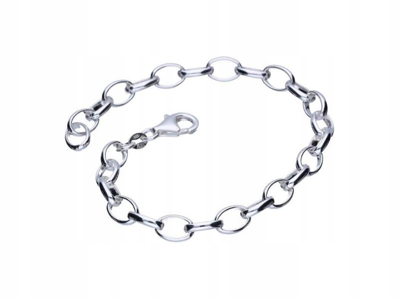 Stříbrný náramek 925 velké články, elegantní vzor jako dárek, módní, 20 cm