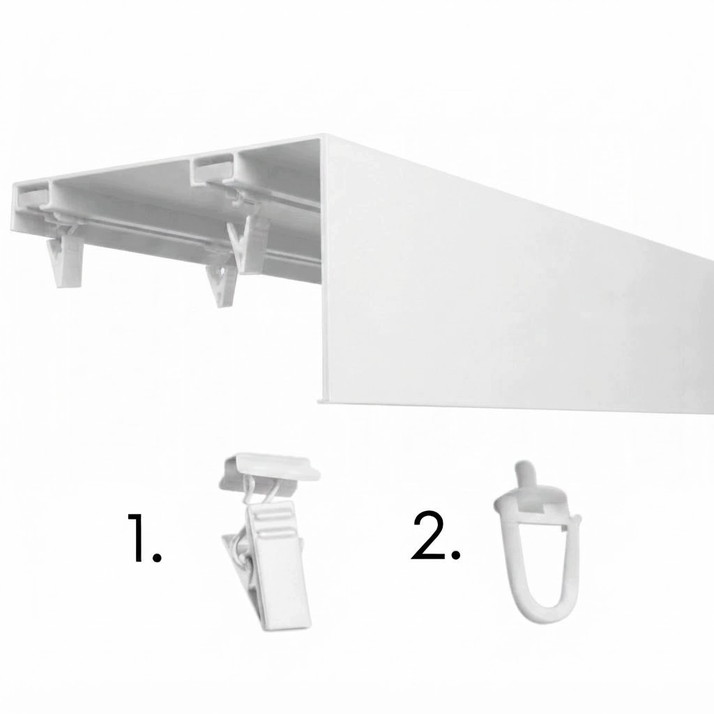 Karnisz Szyna Sufitowa Aluminiowa Maskownica 9cm Wave Biała 360 cm