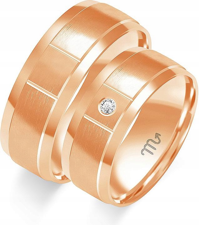 Zlaté snubní prsteny na svatbu diamant 585 r35 36 37, jedinečná kolekce pro svatba